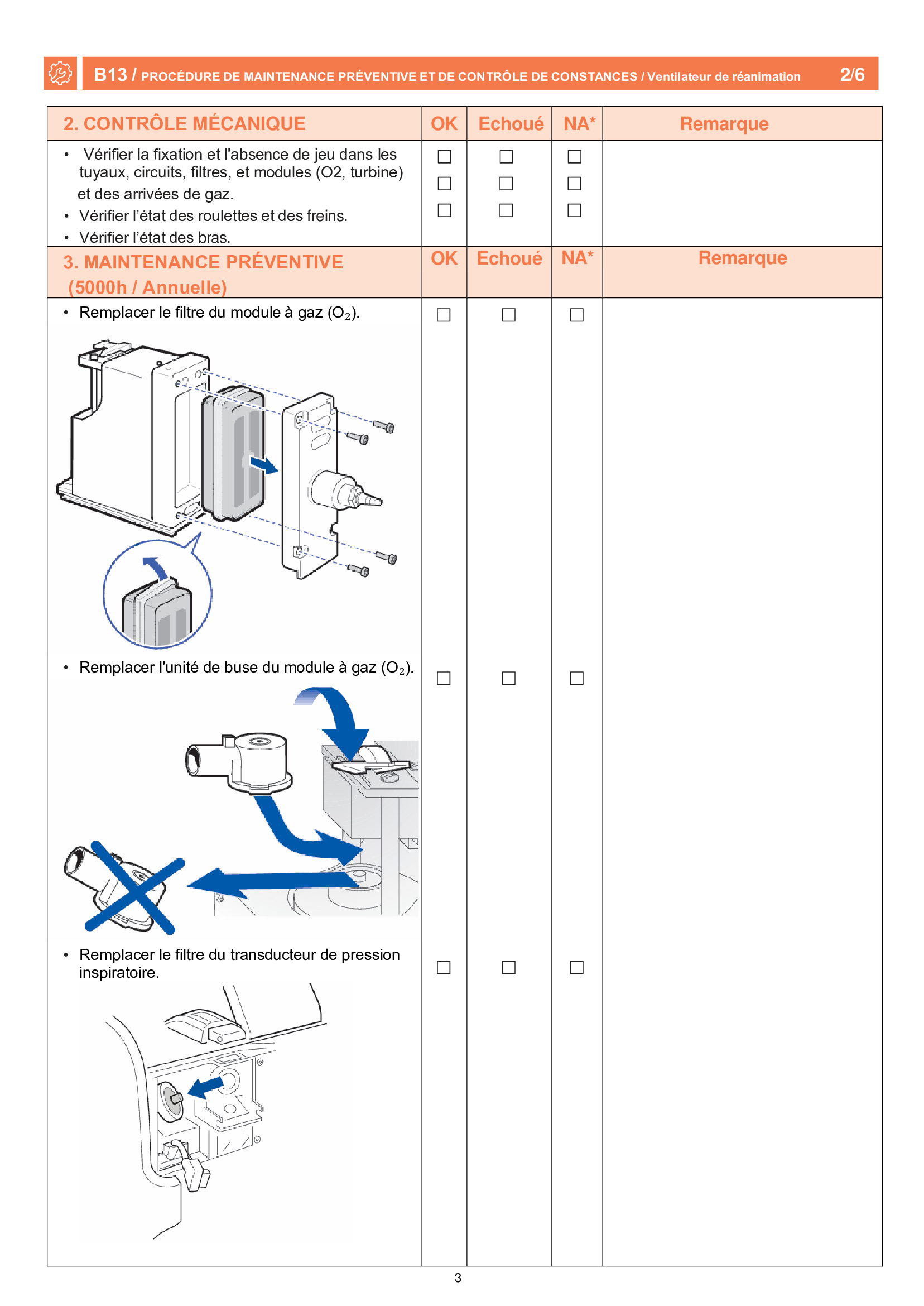 Guide de maintenance préventive pour ventilateur de réanimation